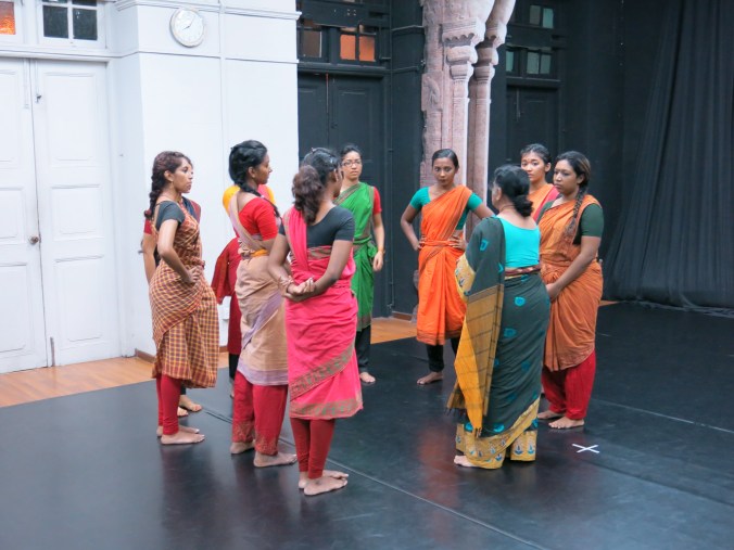 Mrs Bhaskar giving instructions to the dancers